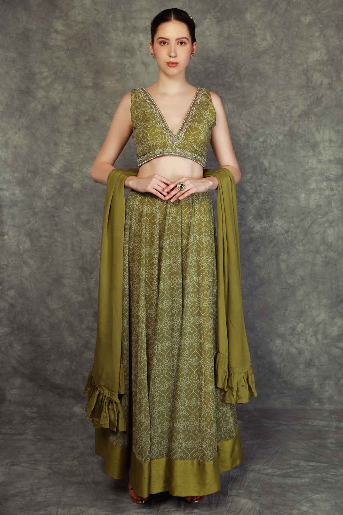 Designer Neha Khullar Georgette Printed Lehenga Set for Women Online